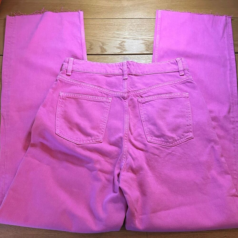 Zara wide leg pink jeans women’s 10 - Picture 6 of 7